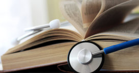 book and stethoscope