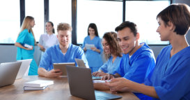 students using laptops