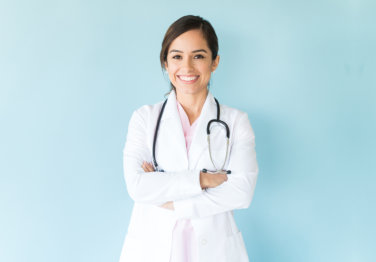 female doctor smiling